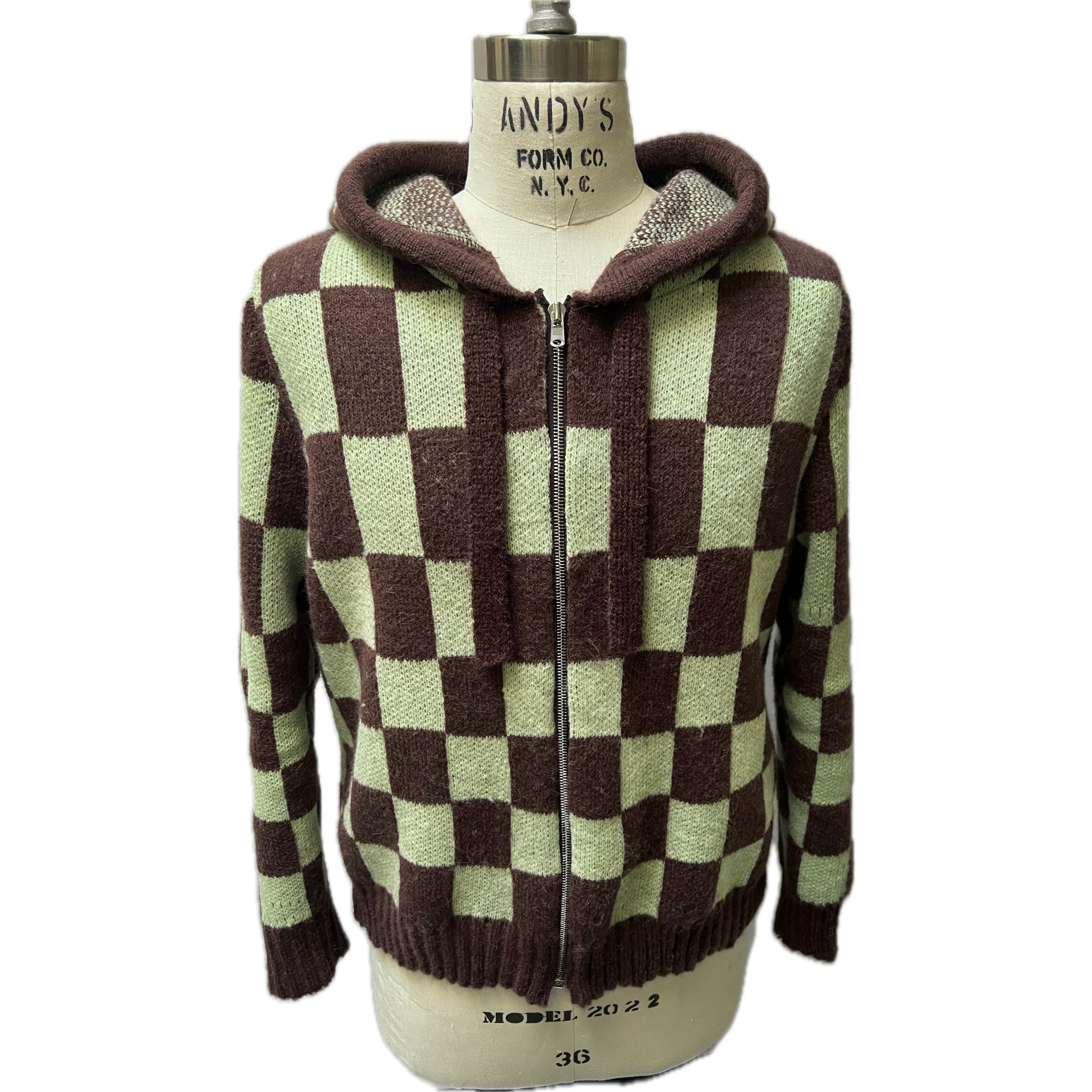Checkerboard Alpaca Hoodie